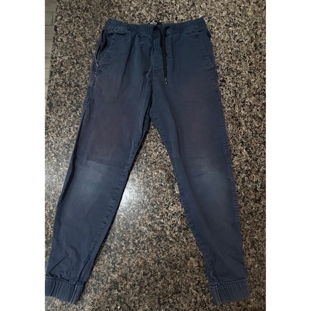 Hollister Mens Skinny Jogger Navy Blue Advanced Stretch XS Pants Drawstring